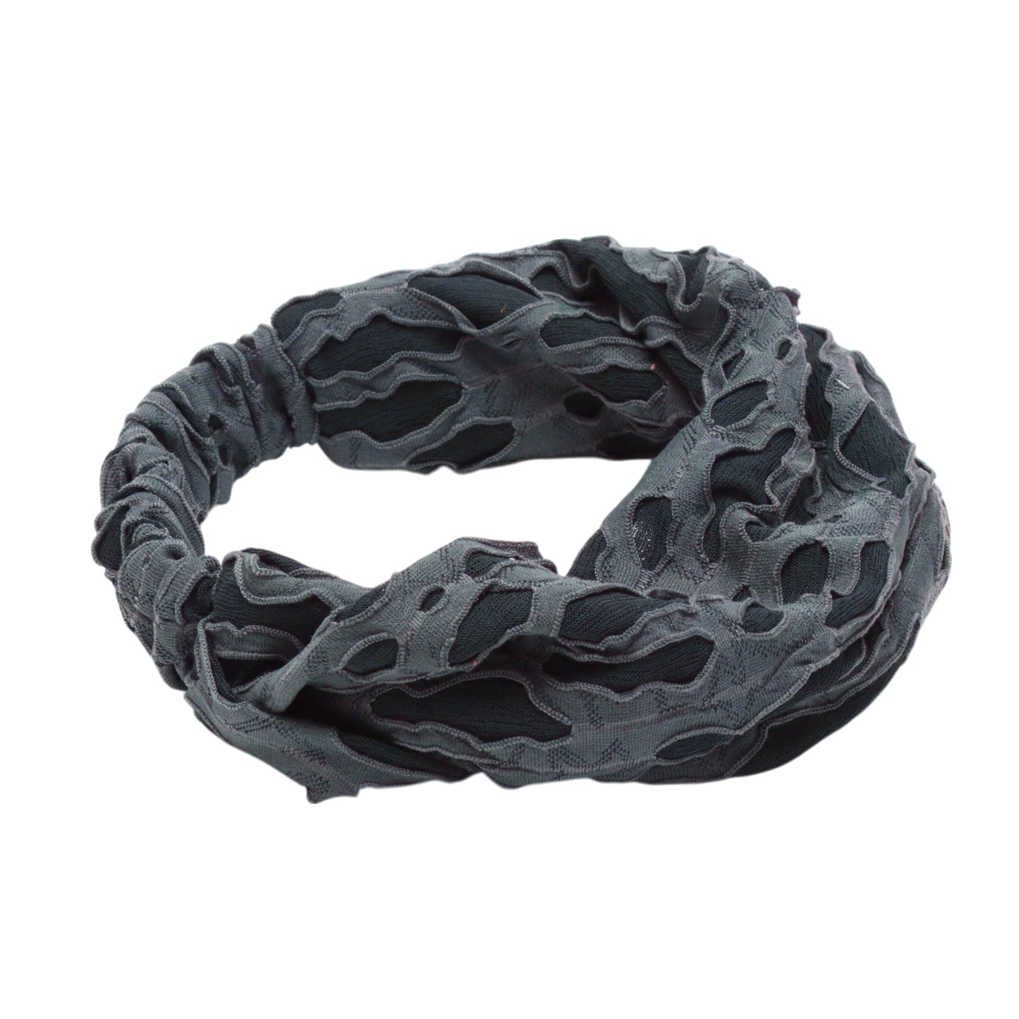 Diadema ancha rasgada para mujer, color gris oscuro, 1 unidad