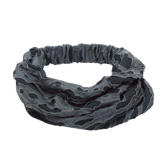 Diadema ancha rasgada para mujer, color gris oscuro, 1 unidad