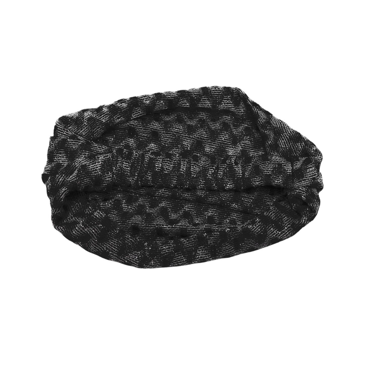 Diadema ancha de encaje con estampado de ondas para mujer, color negro, 1 unidad