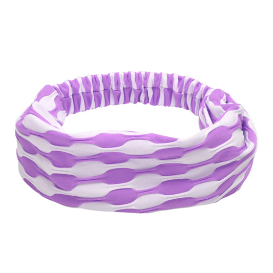 Diadema ancha de tela con bloques de color para mujer, color morado, 1 unidad