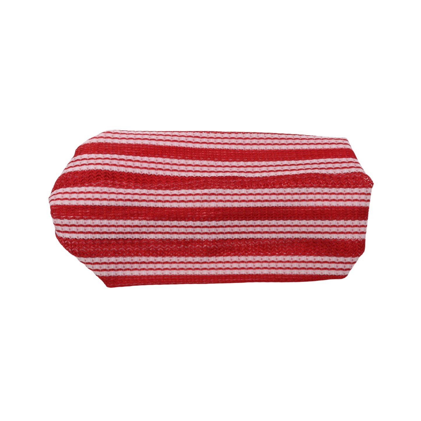 Stripes Stretch Fabric Wide Headband for Women Red 1 Pc