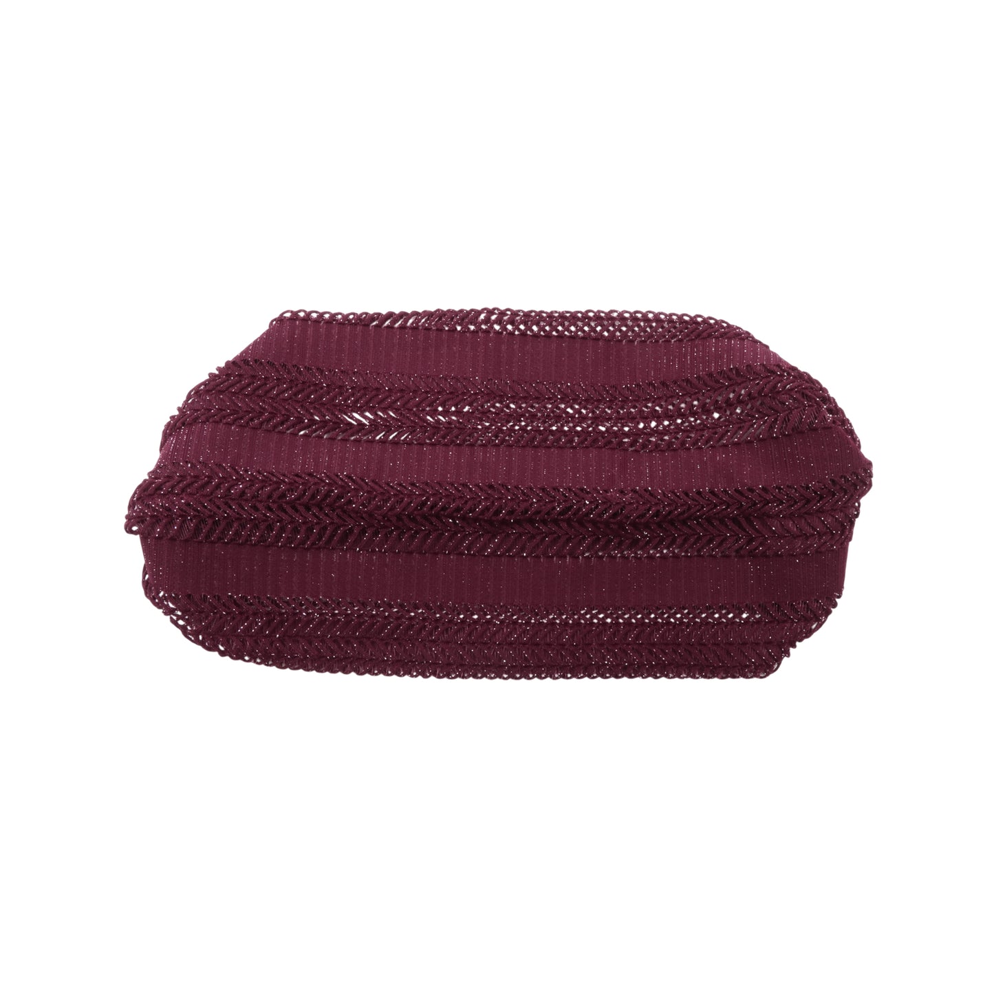 Knitted Hollow Wide Headband for Women Wine Red 1 Pc