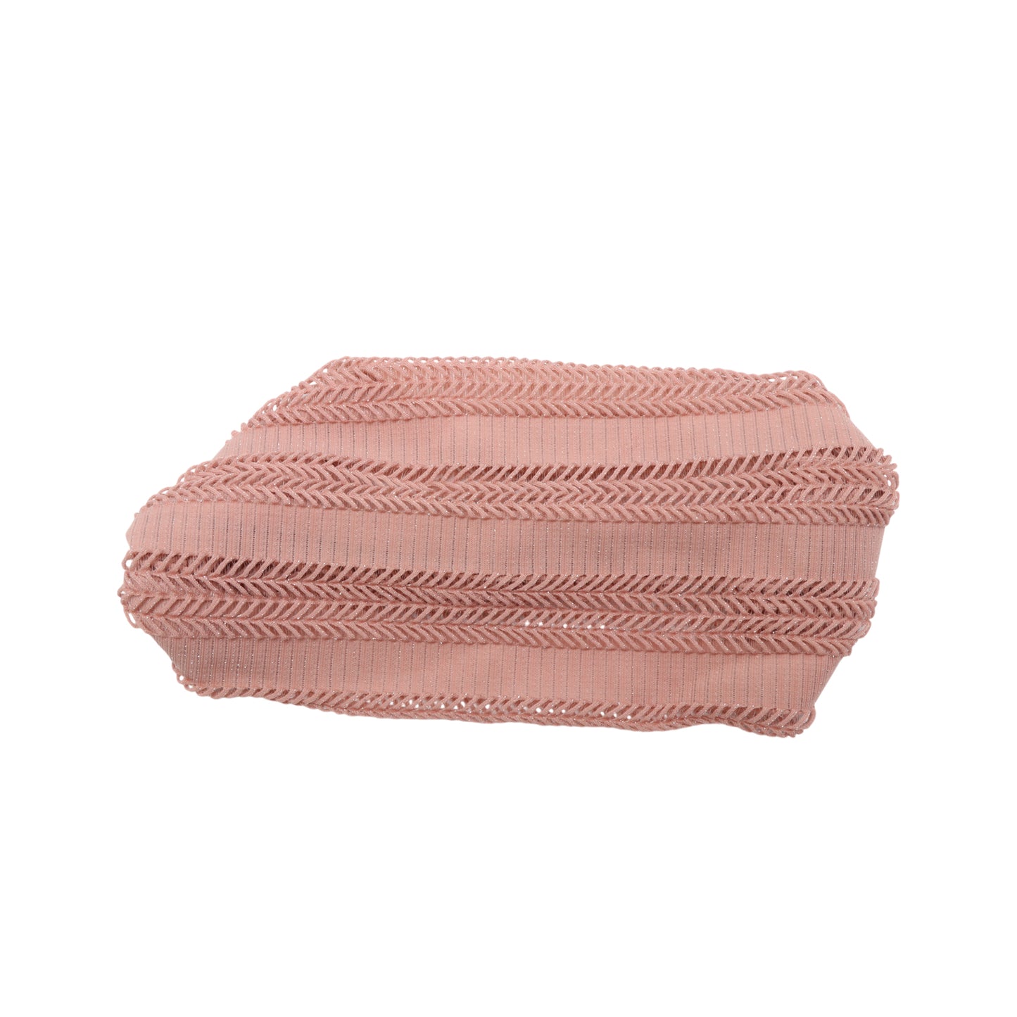 Knitted Hollow Wide Headband for Women Pink 1 Pc