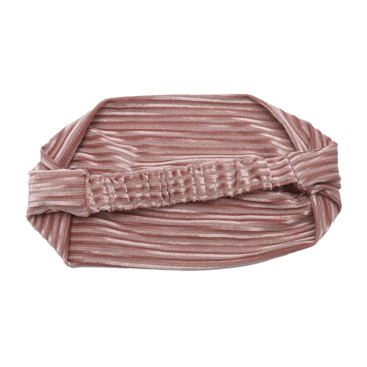 Horizontal Stripes Wide Fabric Headband for Women Pink 1 Pc