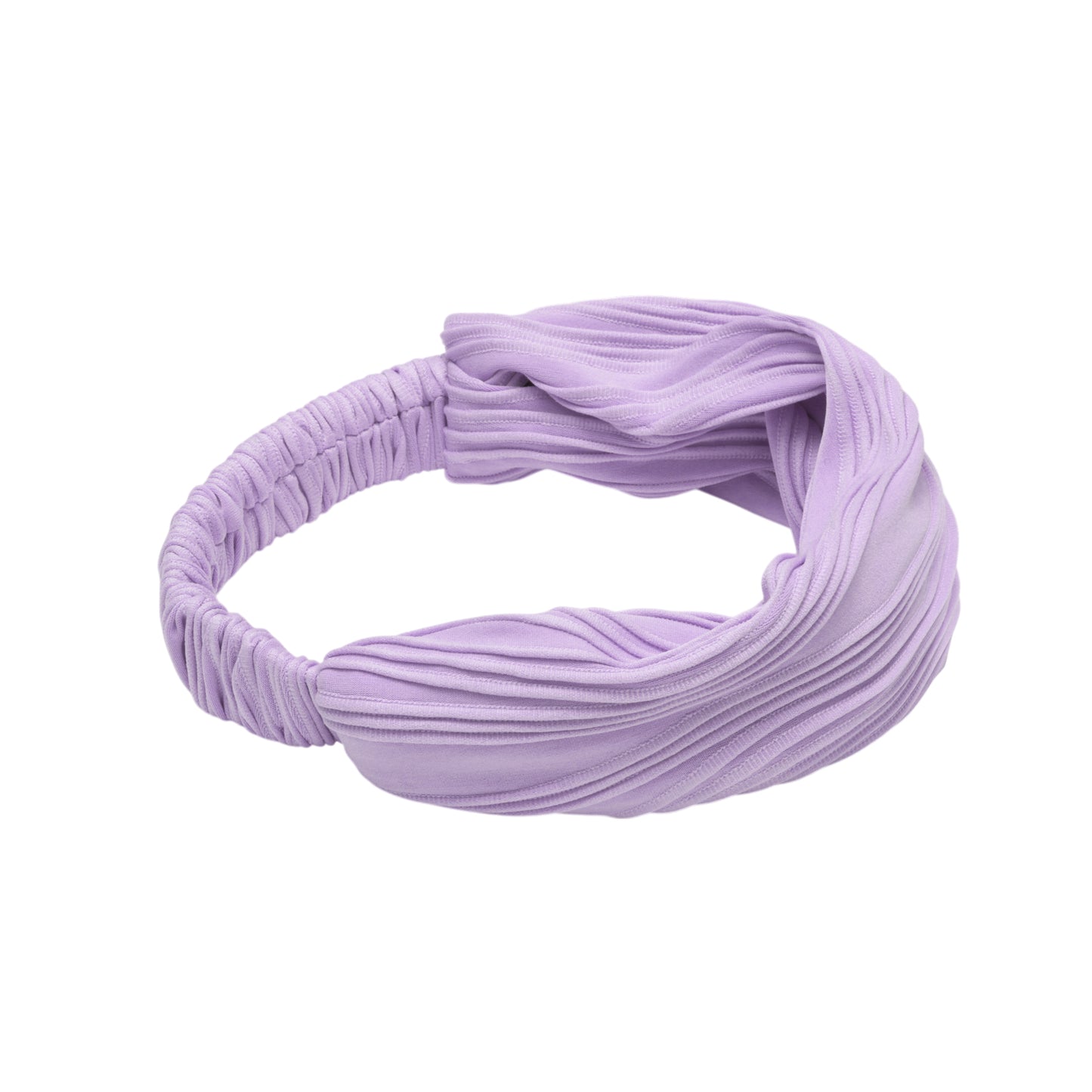 Wide Solid Texture Headband for Women Light Purple 1 Pc