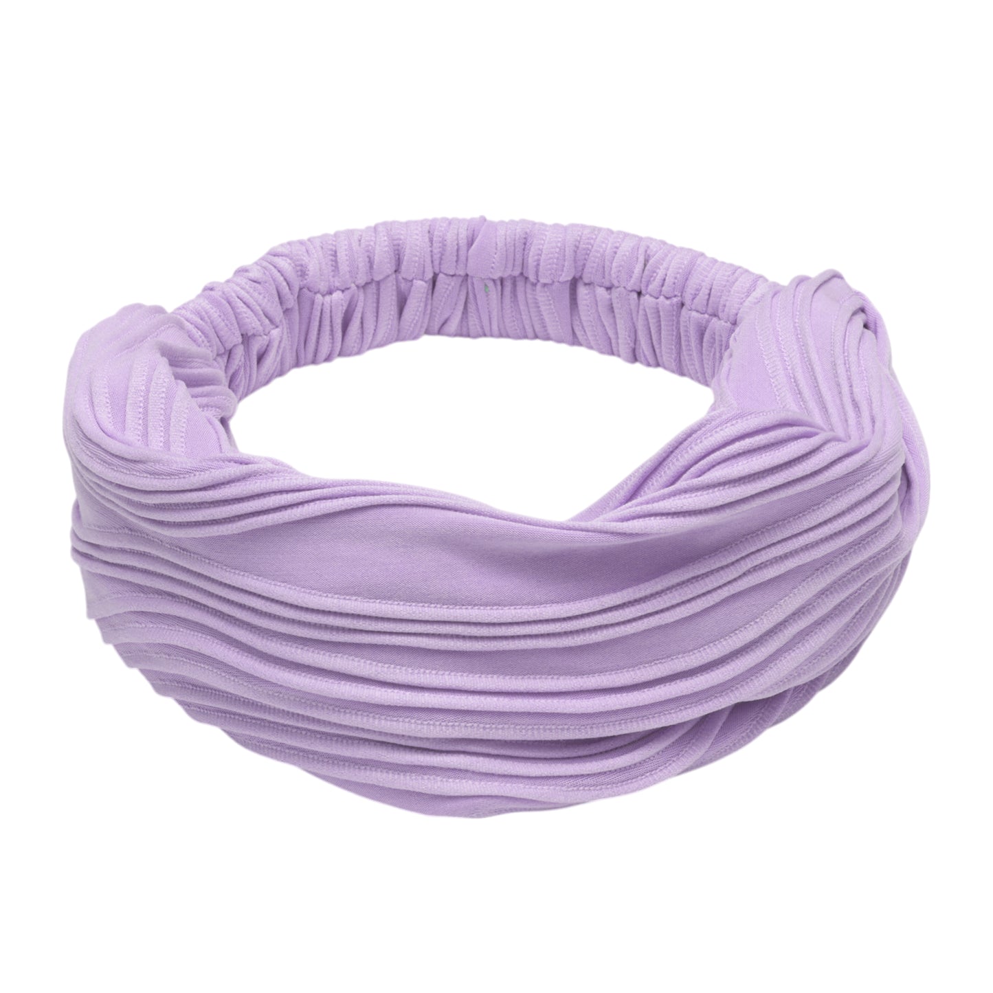 Wide Solid Texture Headband for Women Light Purple 1 Pc