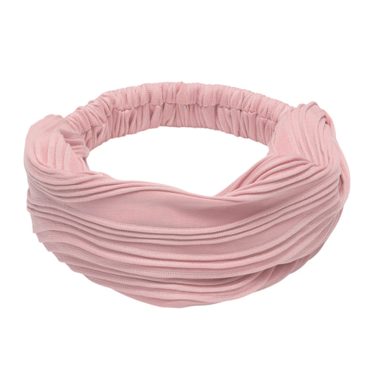 Wide Solid Texture Headband for Women Pink 1 Pc