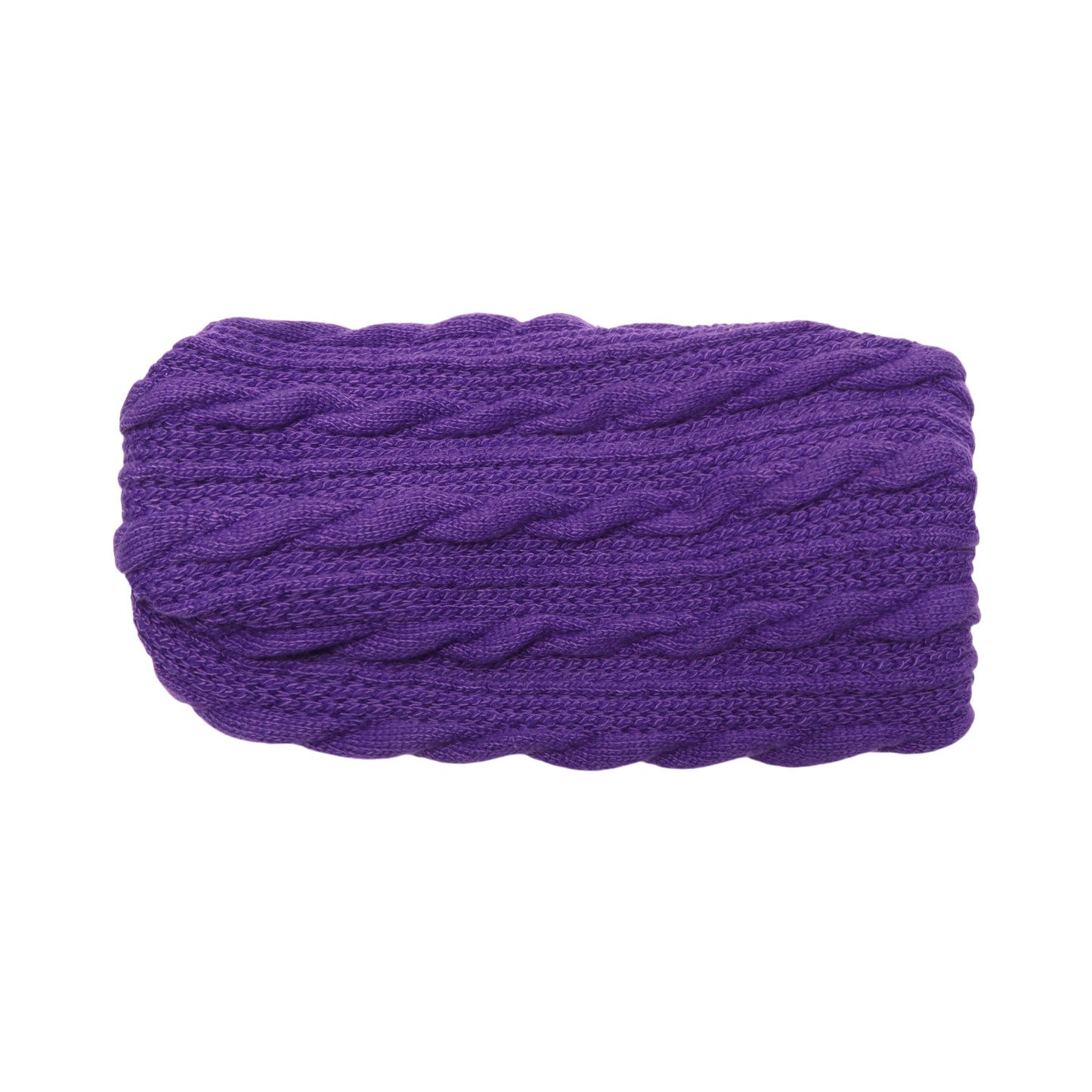 Cable Knitted Wide Headband for Women, Purple 1 Pc
