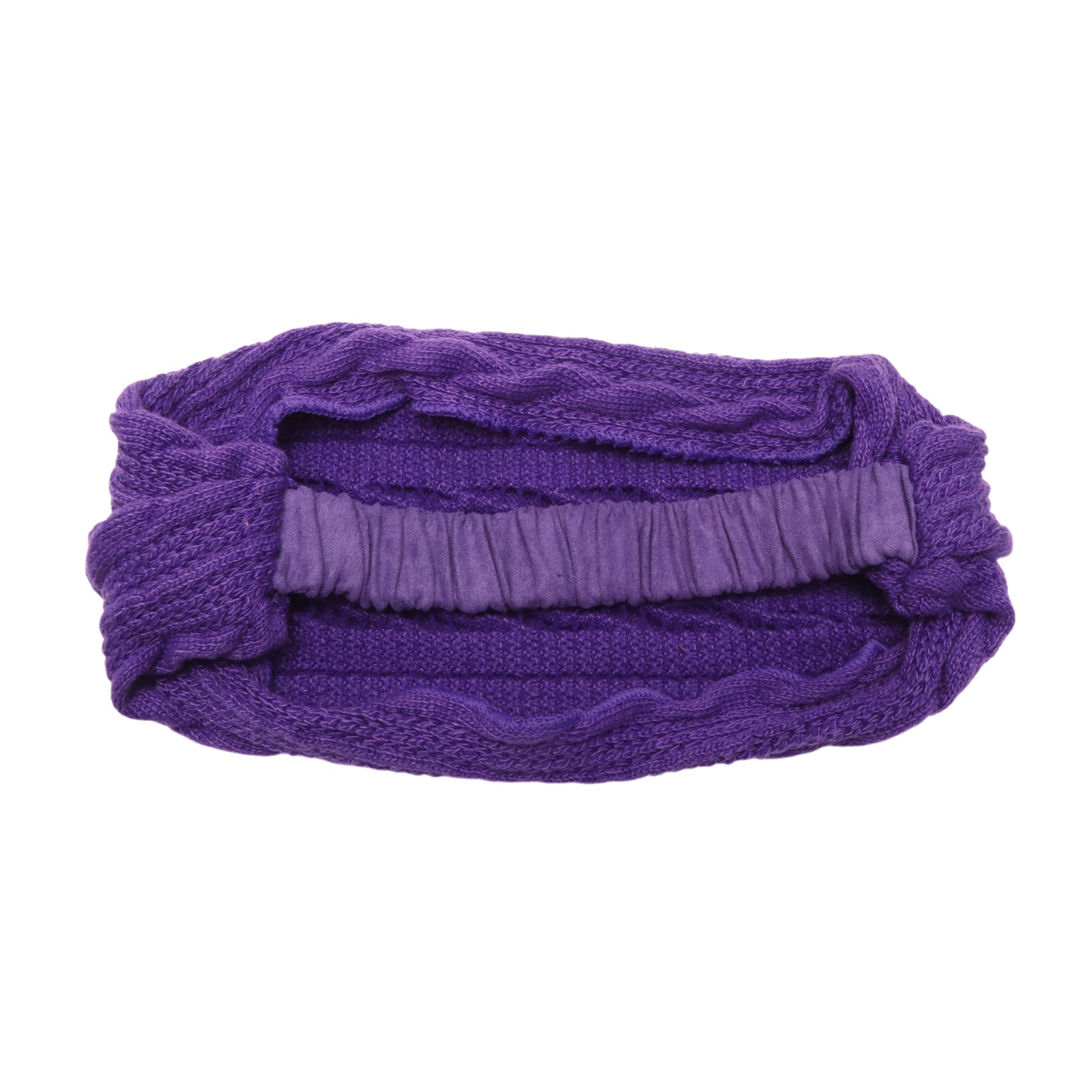 Cable Knitted Wide Headband for Women, Purple 1 Pc