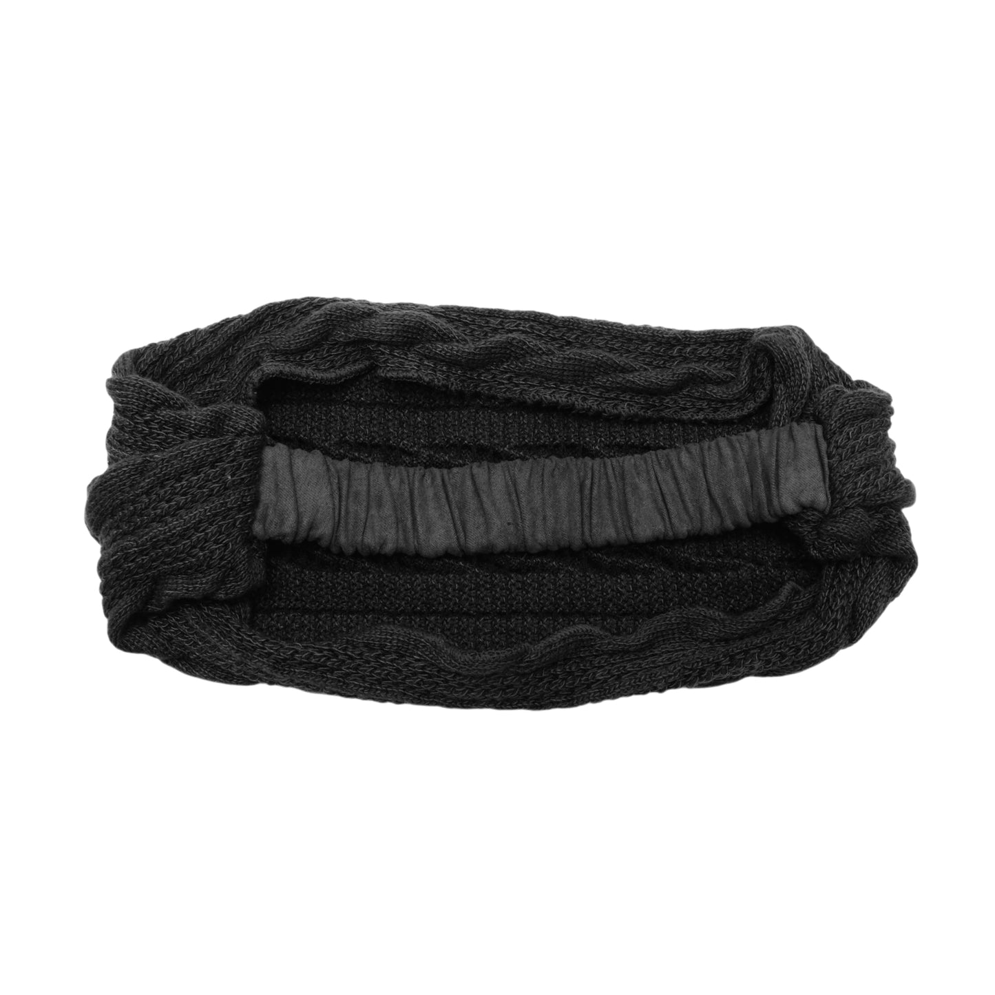 Cable Knitted Wide Headband for Women, Black 1 Pc