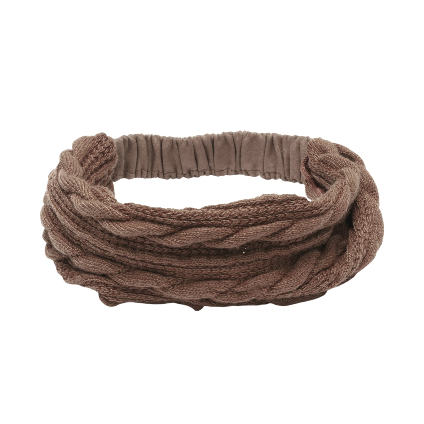 Cable Knitted Wide Headband for Women, Coffee Color 1 Pc