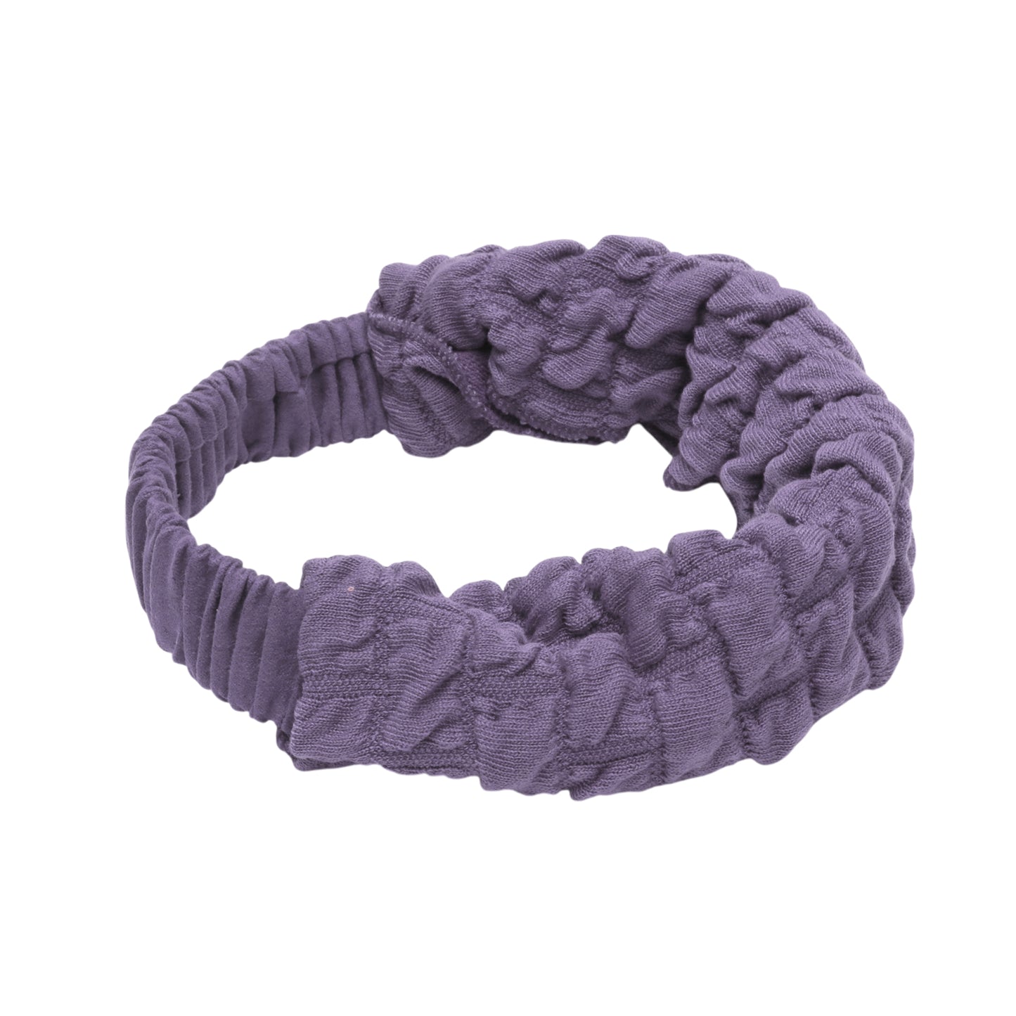 Elastic Texture Wide Headband for Women Purple 1 Pc