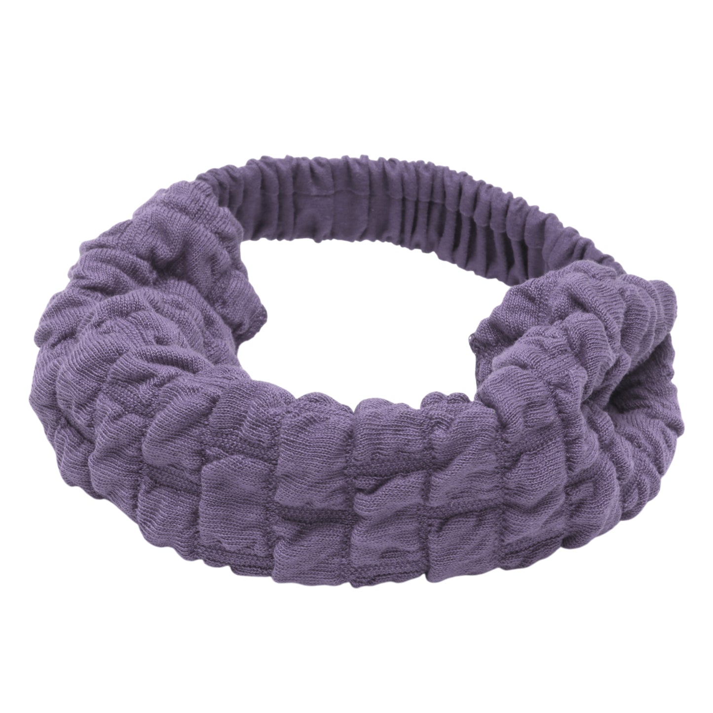 Elastic Texture Wide Headband for Women Purple 1 Pc
