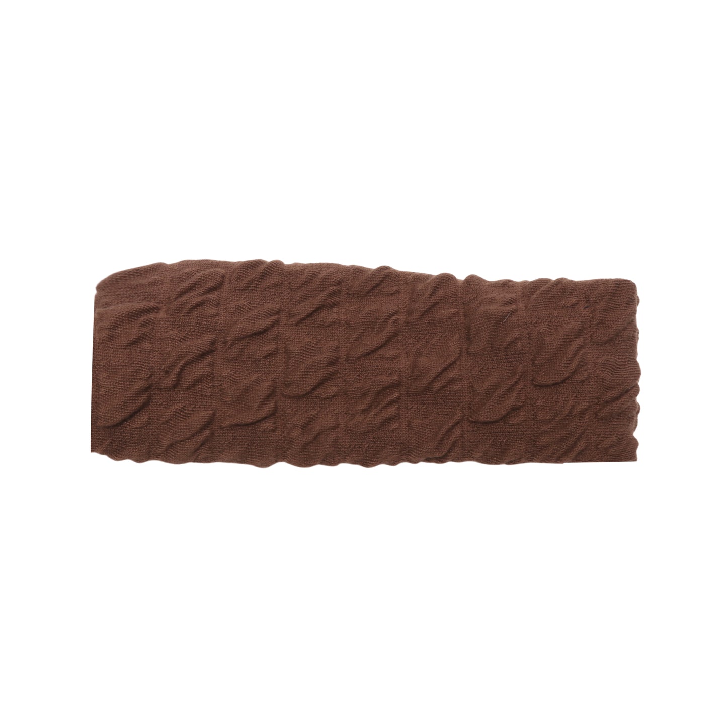 Elastic Texture Wide Headband for Women Coffee Color 1 Pc