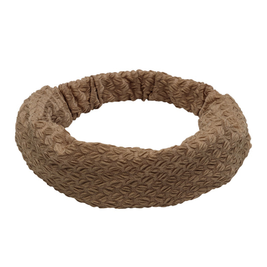 Lace Double Layer Wide Headband for Women Coffee Color 1 Pc