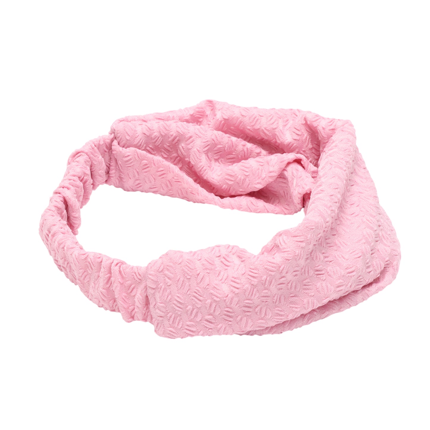 Diadema ancha de doble capa de encaje para mujer, color rosa, 1 unidad
