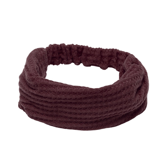 Diadema ancha con textura sólida para mujer, color rojo, 1 unidad