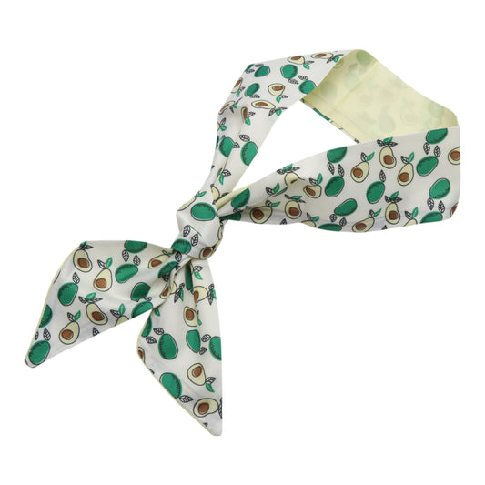 Diadema larga con estampado de frutas para mujer, color verde, 1 unidad