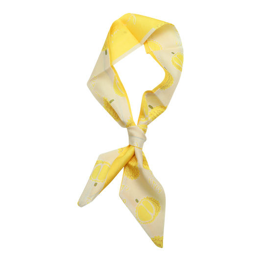 Diadema larga con estampado de frutas para mujer, color amarillo claro, 1 unidad
