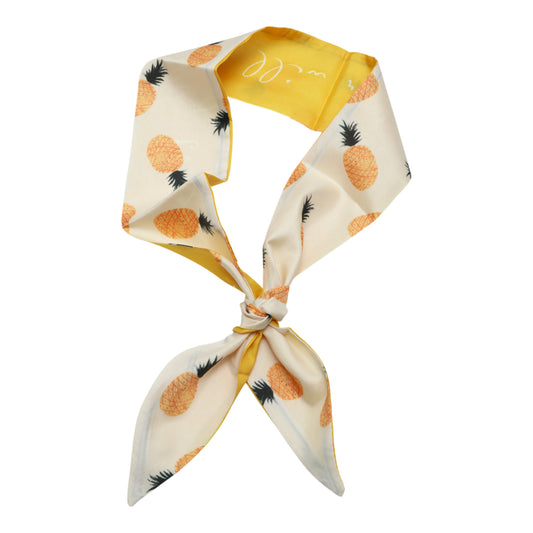 Diadema larga con estampado de frutas para mujer, color amarillo, 1 unidad