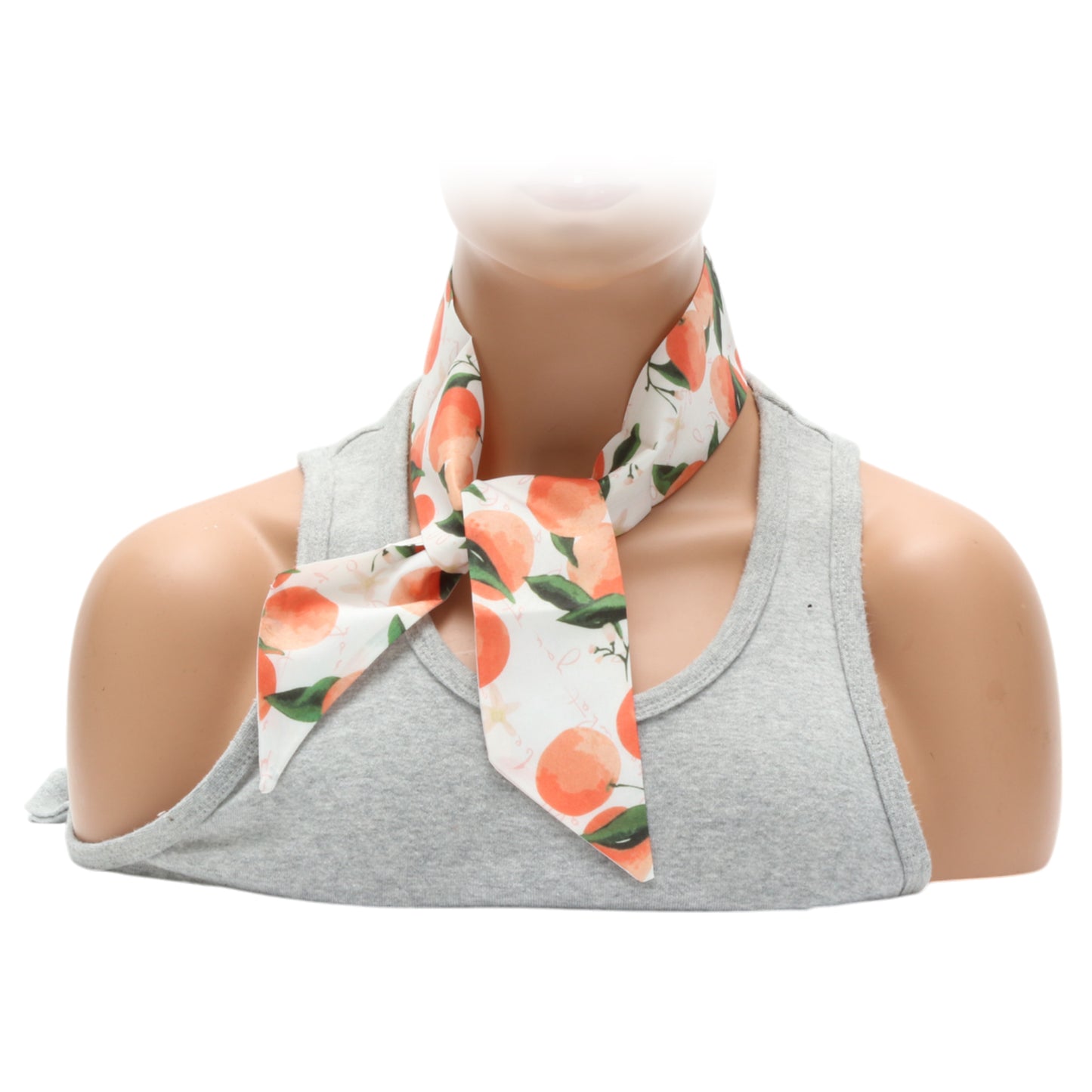 Fruit Print Long Ribbon Headband for Women Orange Yellow 1 Pc