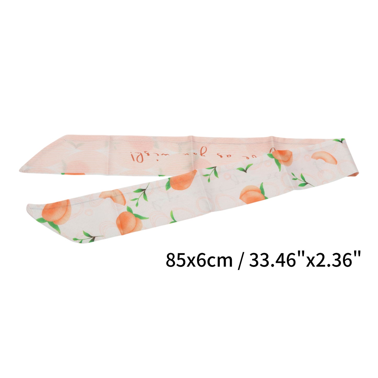 Fruit Print Long Ribbon Headband for Women Pink 1 Pc