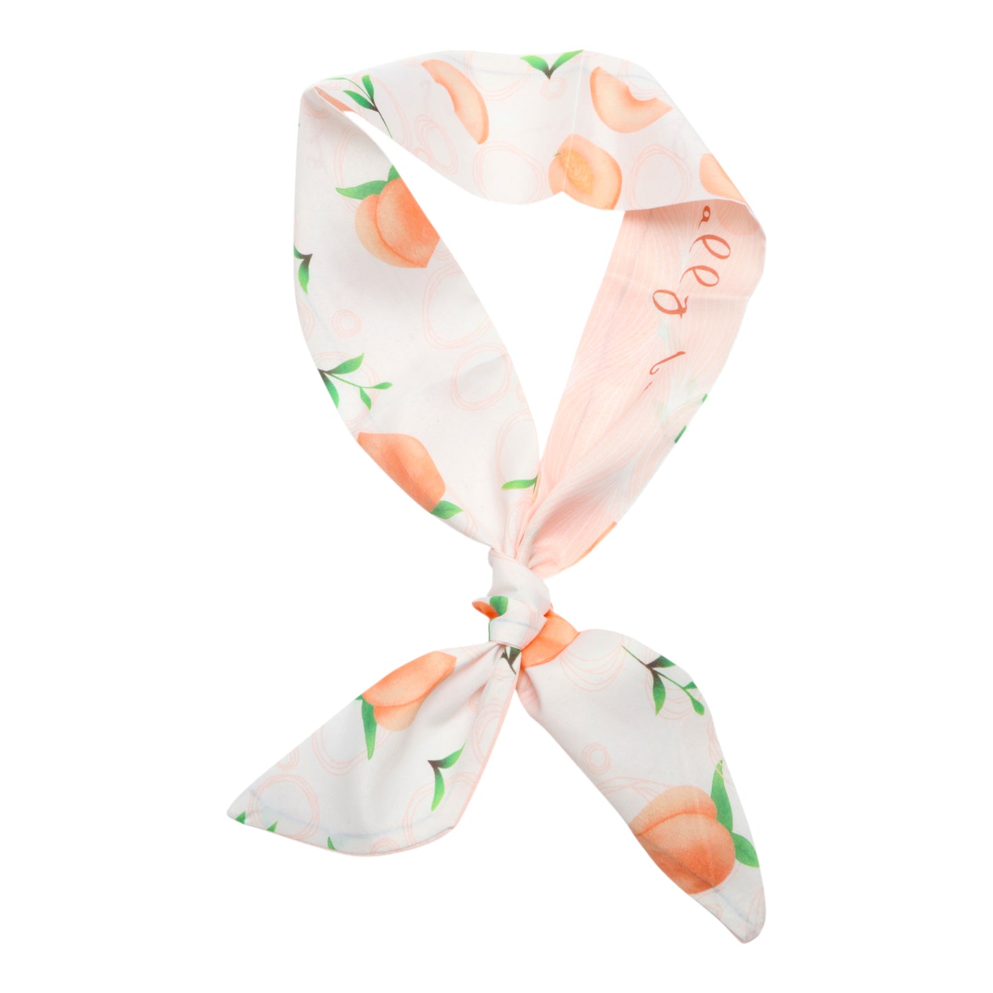 Fruit Print Long Ribbon Headband for Women Pink 1 Pc