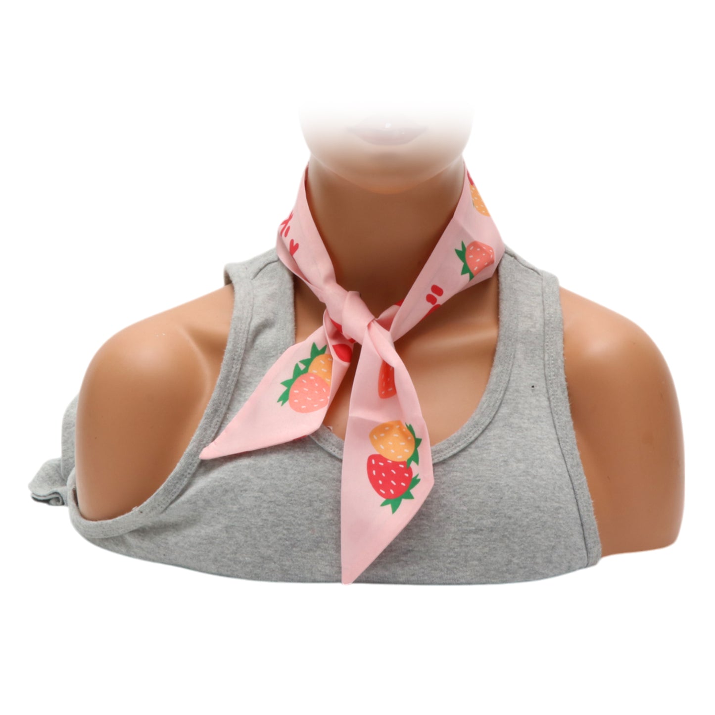 Diadema larga de cinta con diseño de fresa para mujer, color rosa, 1 unidad