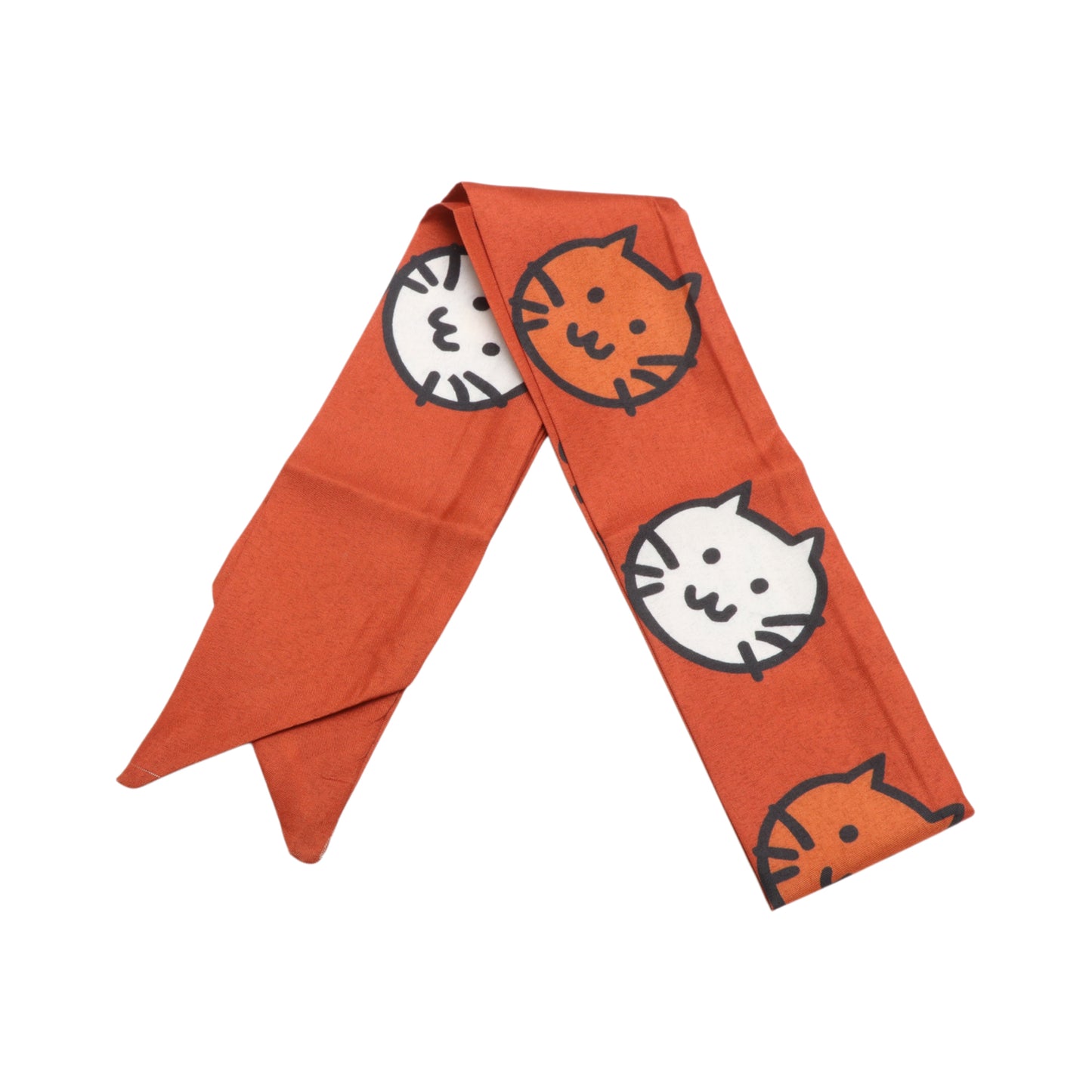 Diadema larga con lazo de gato para mujer, color naranja, 1 unidad