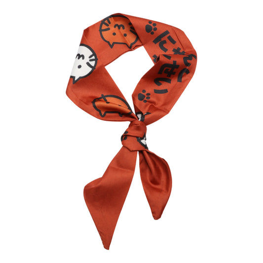 Diadema larga con lazo de gato para mujer, color naranja, 1 unidad