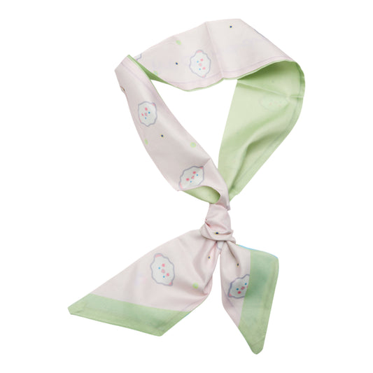 Diadema larga con lazo de nubes para mujer, color rosa y verde, 1 unidad
