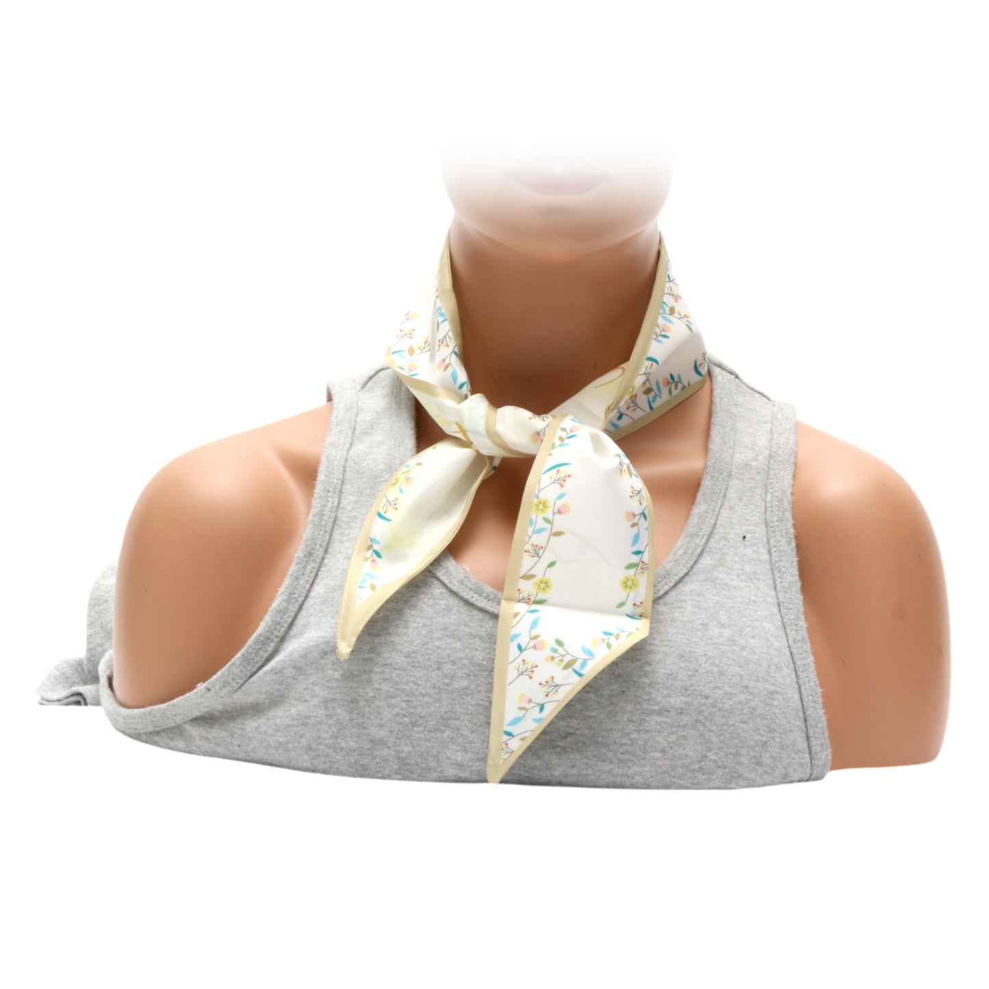 Diadema larga con lazo floral para mujer, color amarillo, 1 unidad