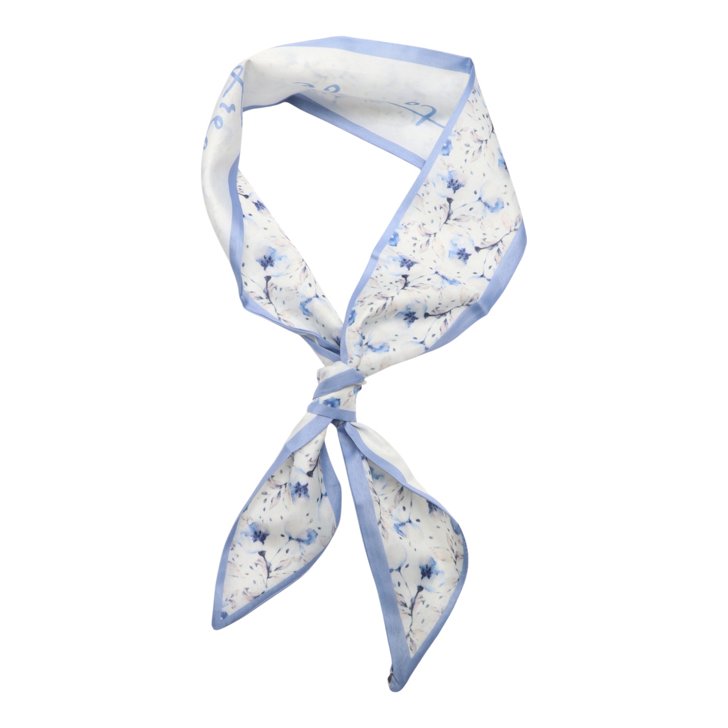 Diadema larga con lazo de flores para mujer, color azul, 1 unidad