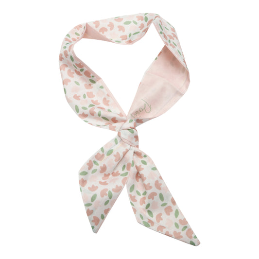 Diadema larga con lazo floral para mujer, color rosa, 1 unidad