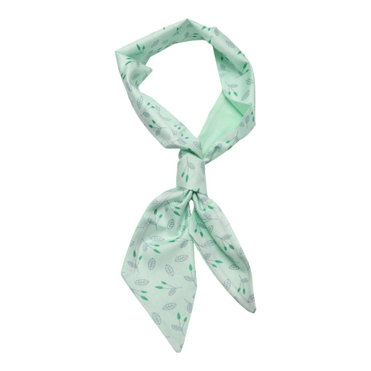 Long Ribbon Leaves Pattern Headband for Women Light Green 1 Pc