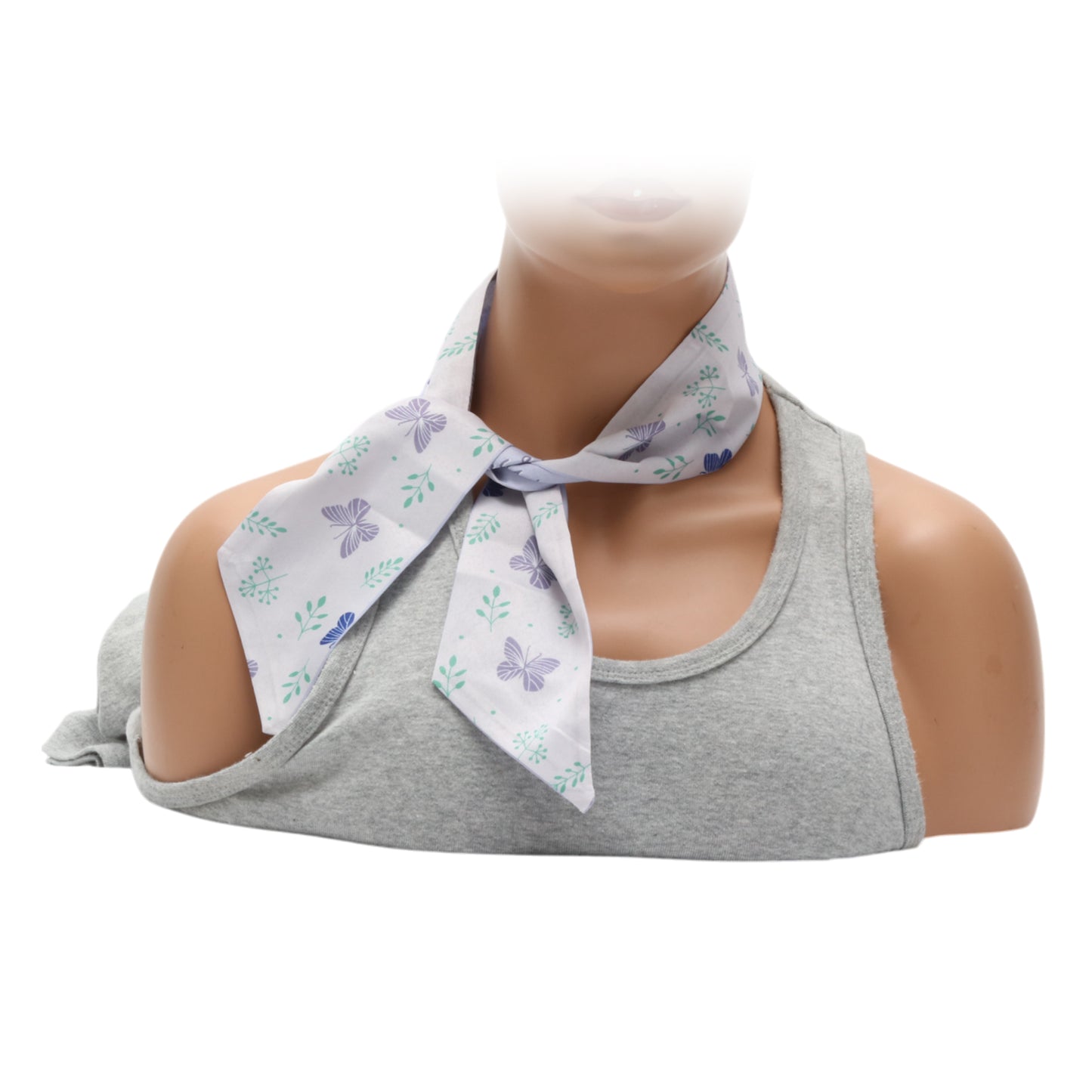 Long Ribbon Leaves Pattern Headband for Women Purple 1 Pc