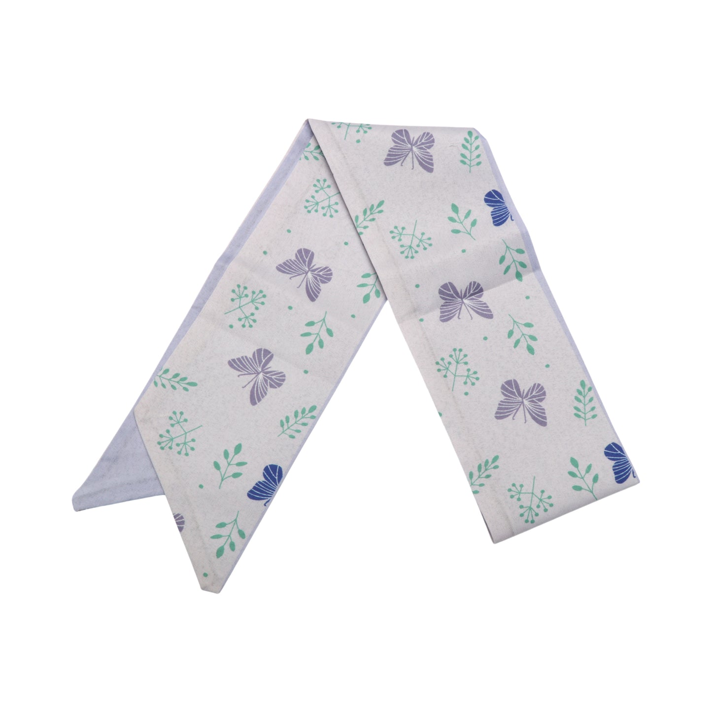 Long Ribbon Leaves Pattern Headband for Women Purple 1 Pc