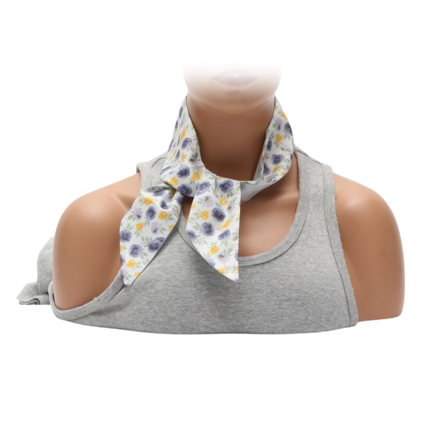 Rose Long Ribbon Headband for Women Blue Gray 1 Pc