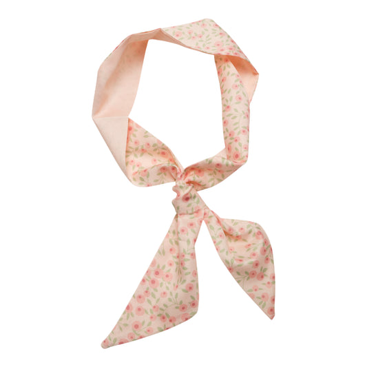 Ditsy Flower Long Ribbon Headband for Women Pink 1 Pc