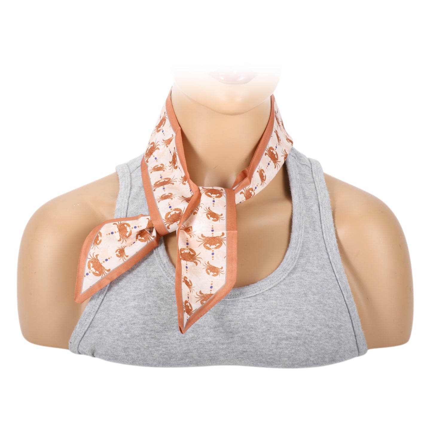 Seafood Long Ribbon Headband for Women Red Beige 1 Pc