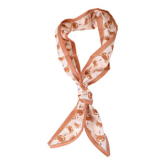 Seafood Long Ribbon Headband for Women Red Beige 1 Pc
