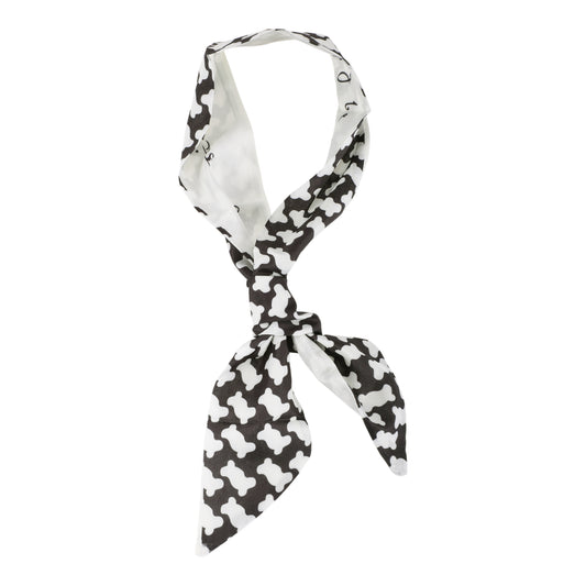 Irregular Geometric Long Ribbon Headband for Women Black White 1 Pc