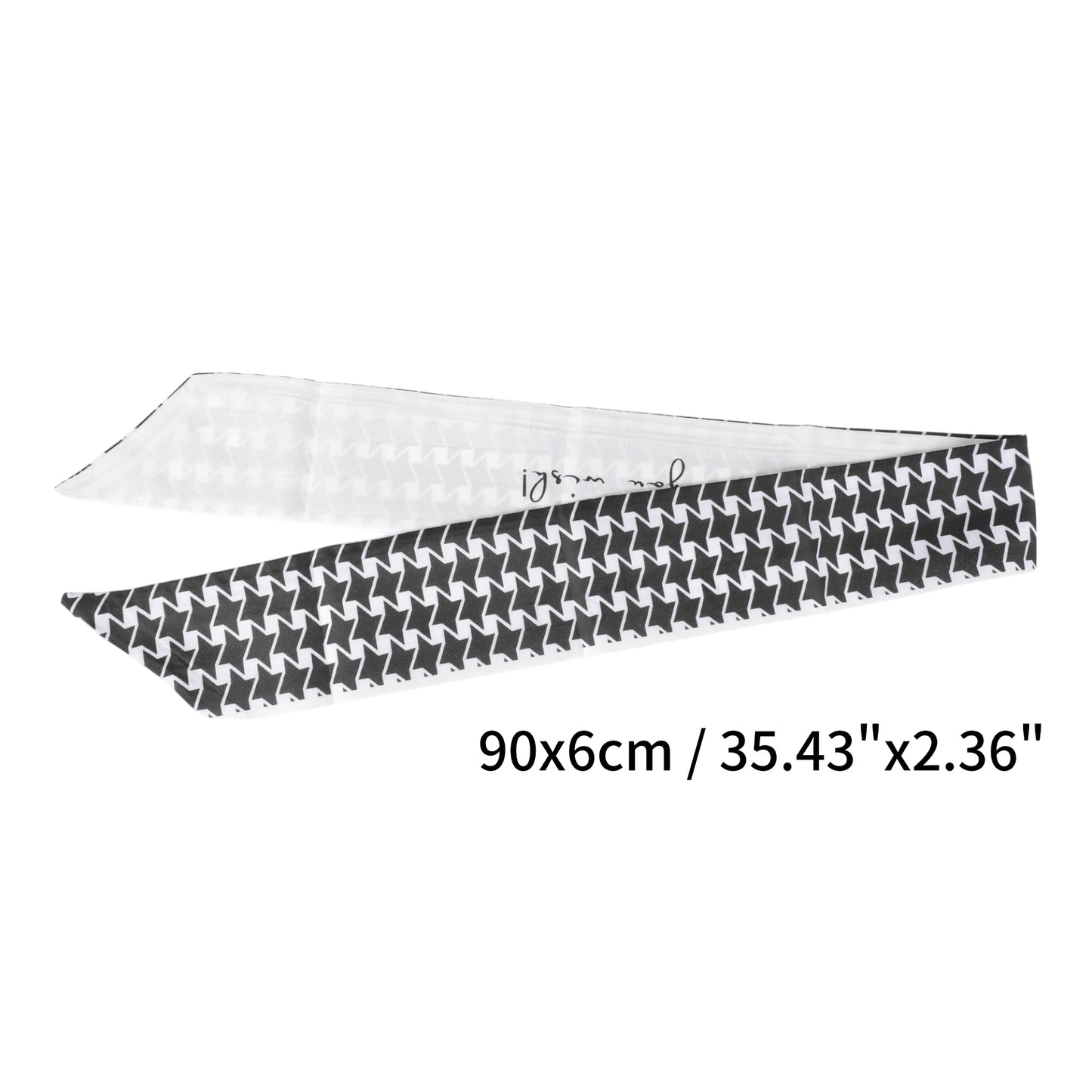 Star Long Ribbon Headband for Women Black White 1 Pc