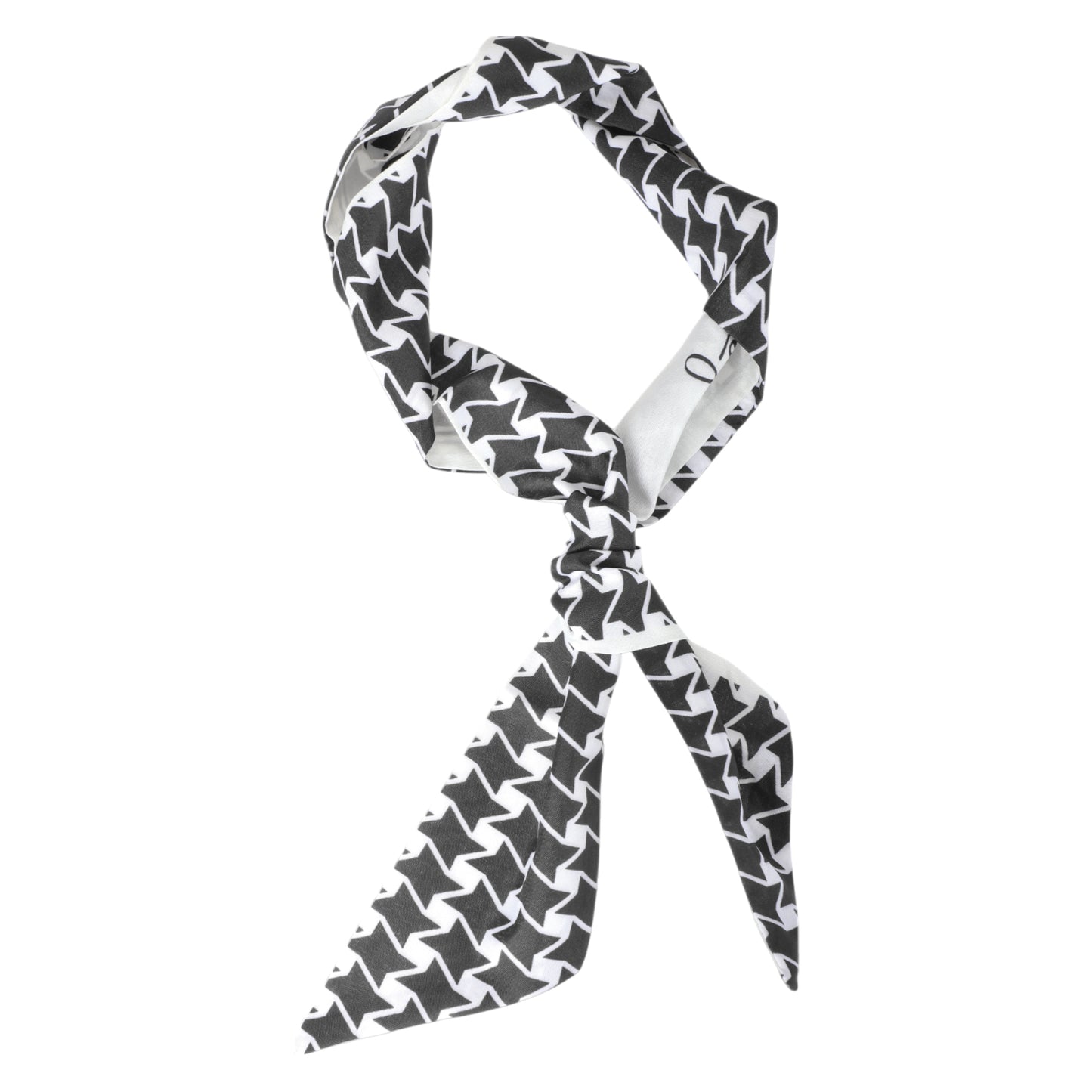 Star Long Ribbon Headband for Women Black White 1 Pc
