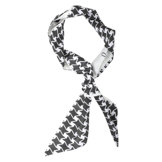 Star Long Ribbon Headband for Women Black White 1 Pc