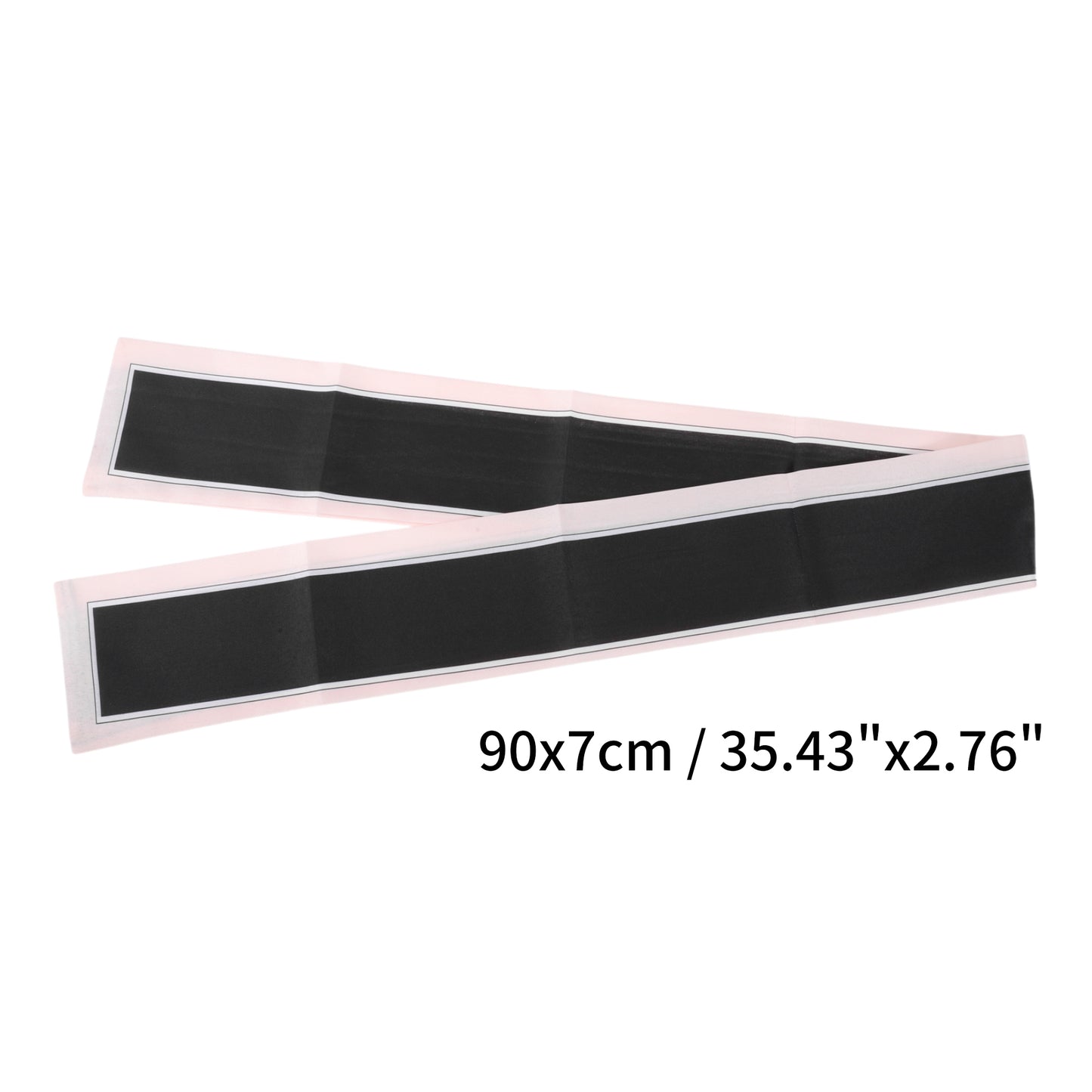 Contrast Binding Headband Color Block Neckerchief for Women Pink Black 1 Pc