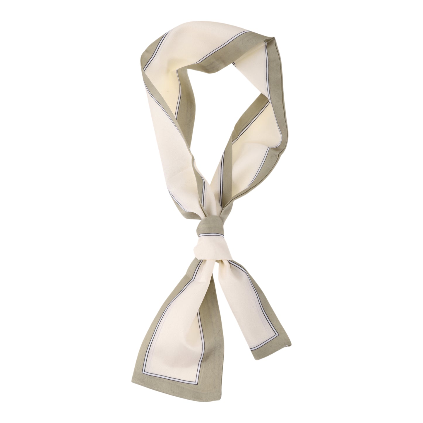 Contrast Binding Headband Color Block Neckerchief for Women Beige Coffee Color 1 Pc