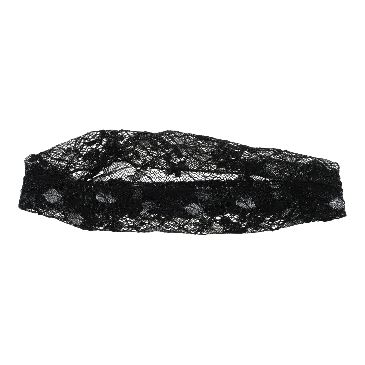 Diadema ancha de encaje floral para mujer, color negro, 1 unidad