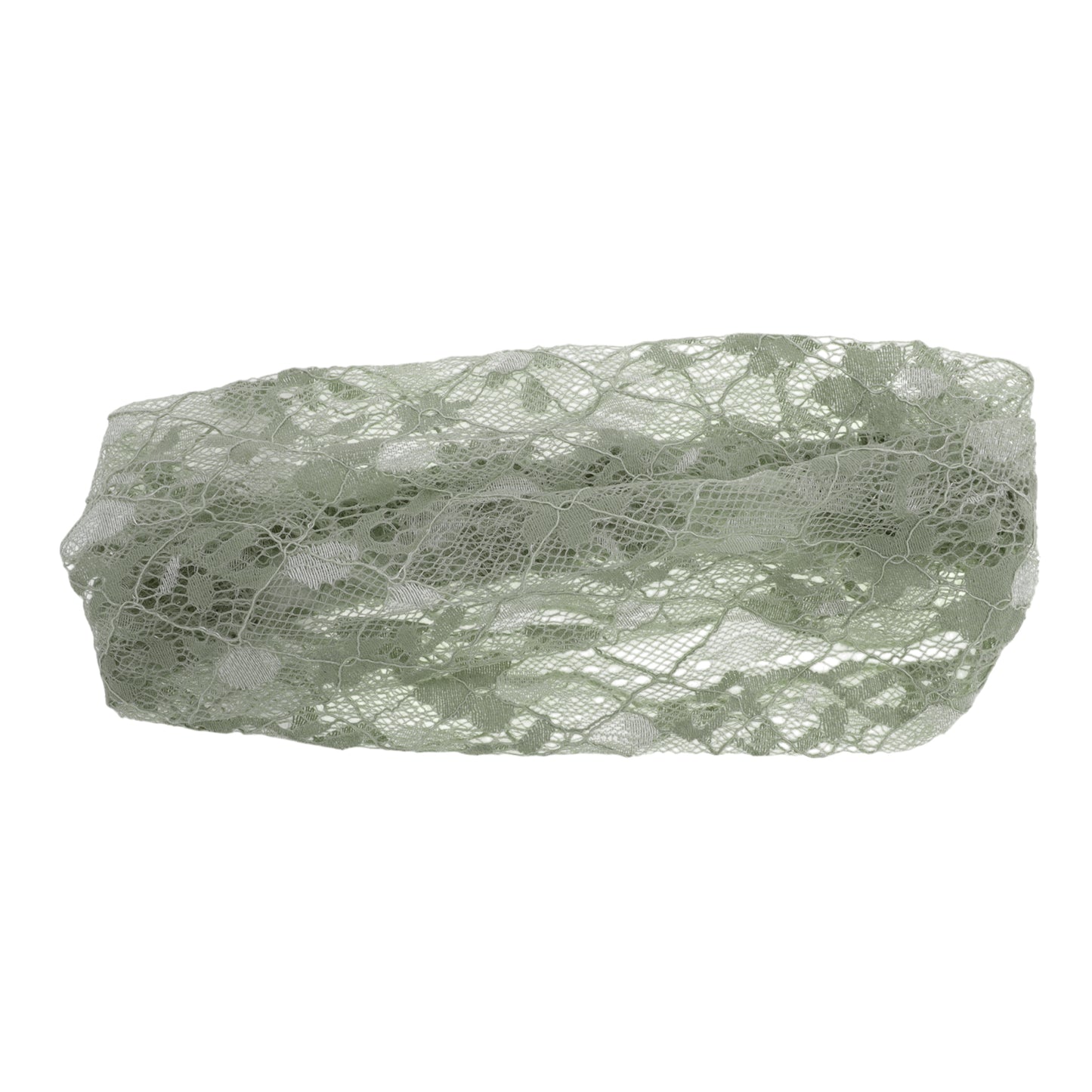Diadema ancha de encaje floral para mujer, color verde claro, 1 unidad
