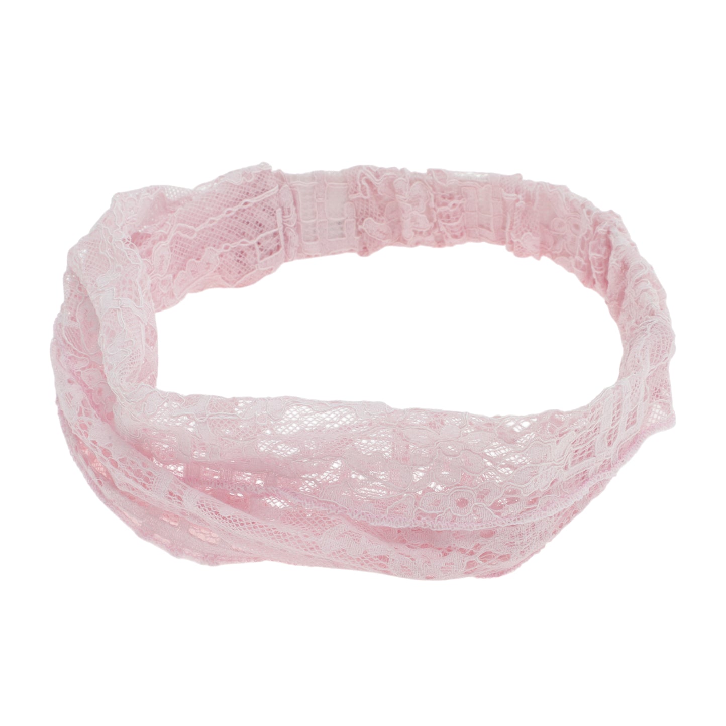 Diadema ancha de encaje transpirable para mujer, color rosa, 1 unidad
